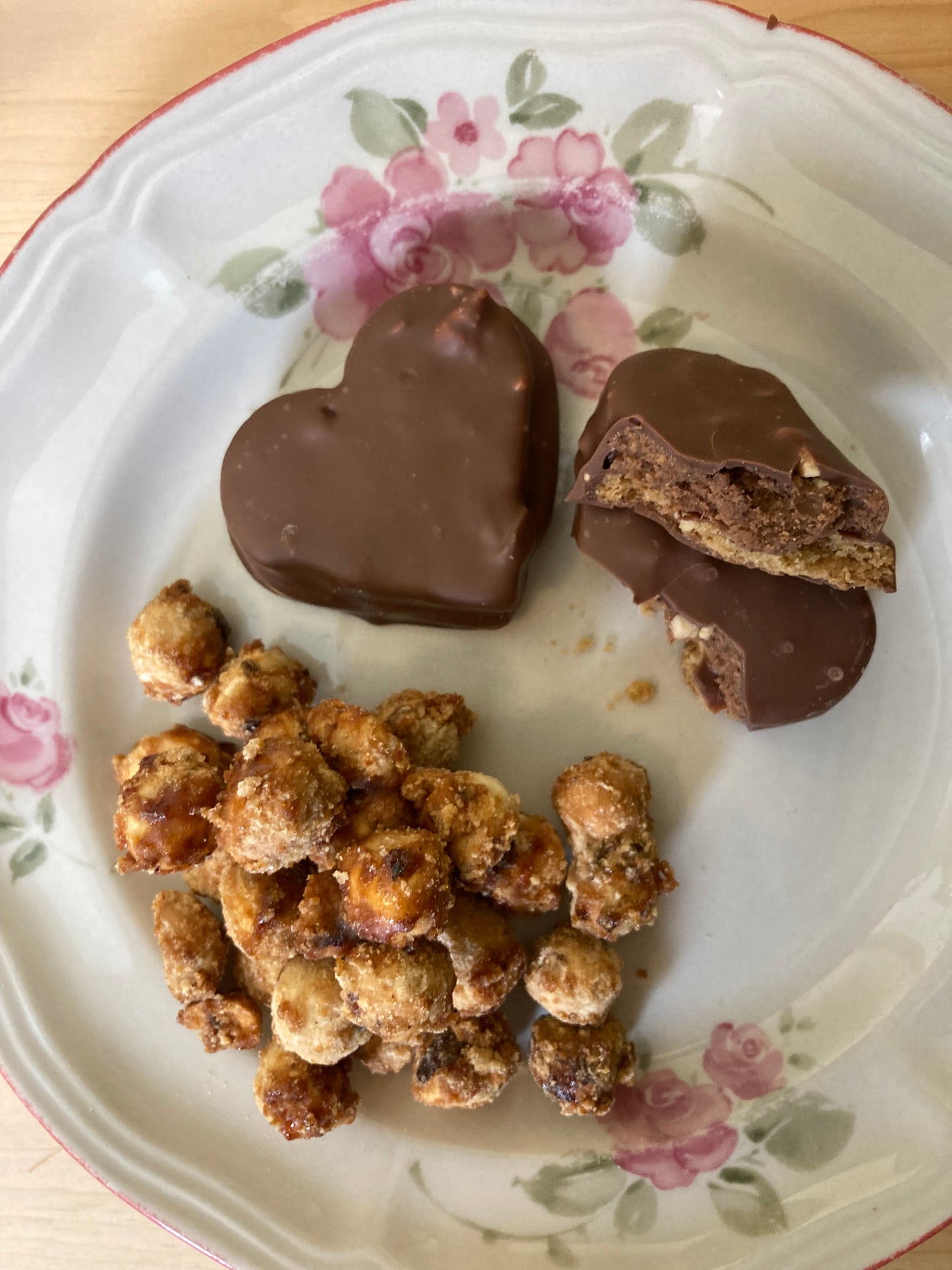 Biscuits coeurs pralinés