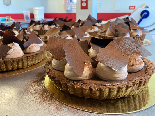 Tarte au chocolat et noisettes