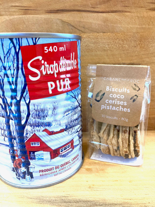 Biscuits coco-cerises pistaches et chocolat blond