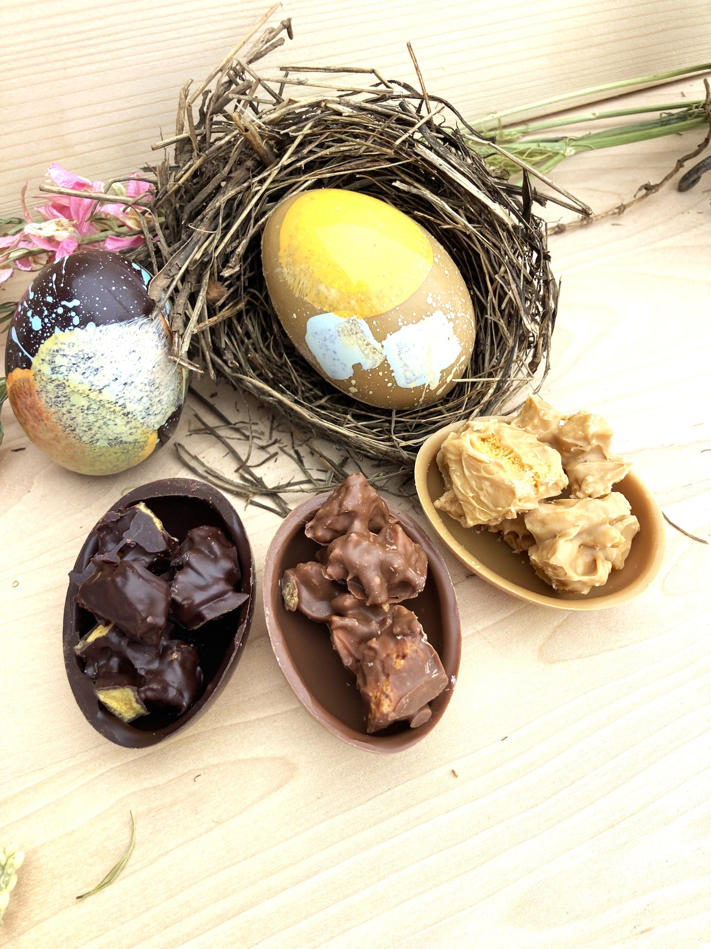 Boîte de 6 oeufs garnis de tire éponge