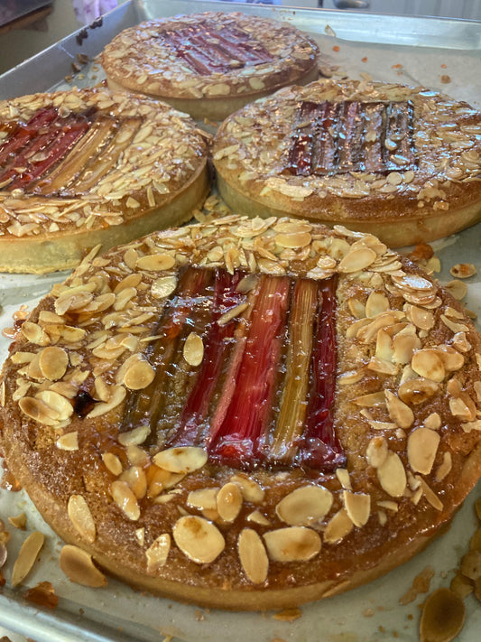 Tarte amandine rhubarbe