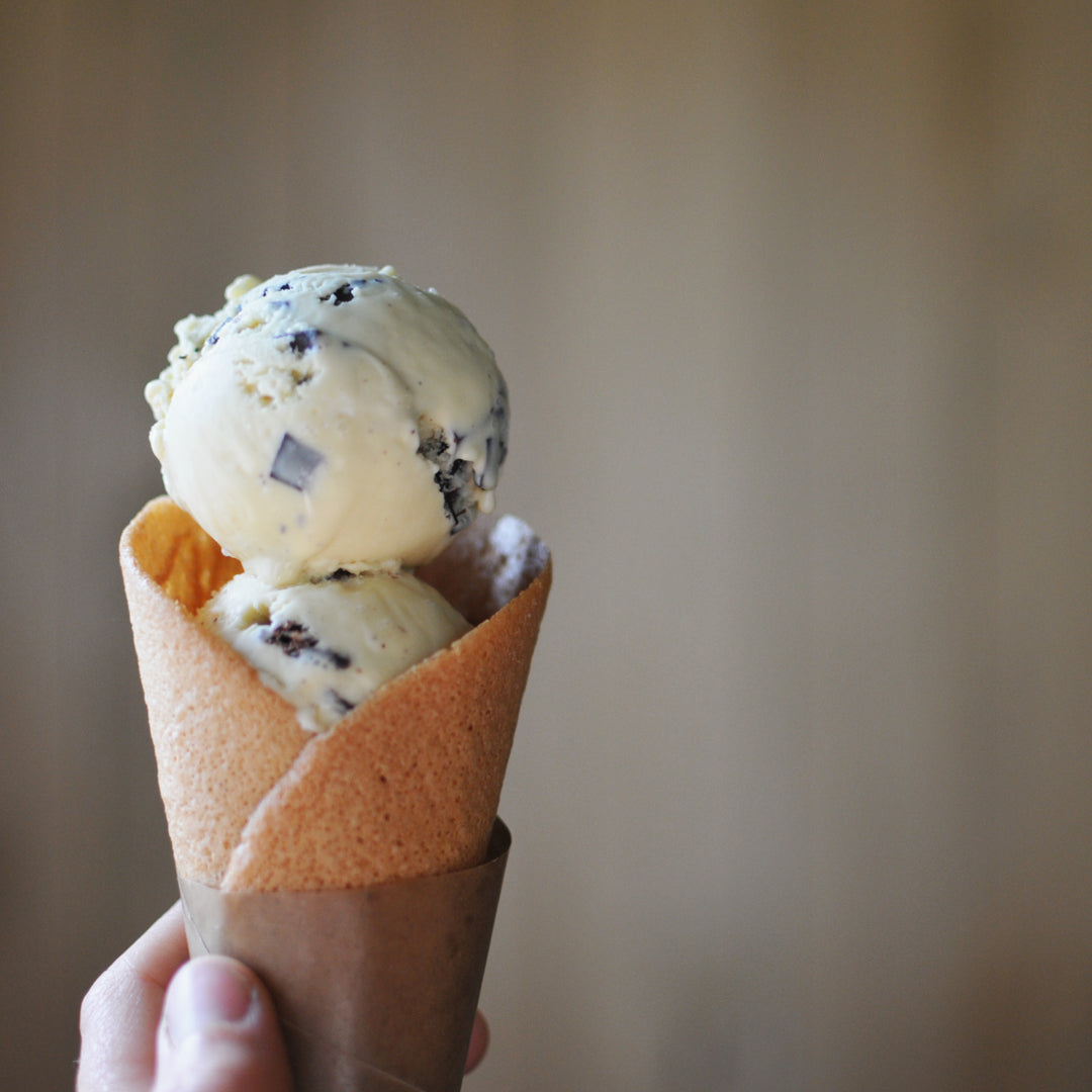 Pot de crème glacée ou sorbet